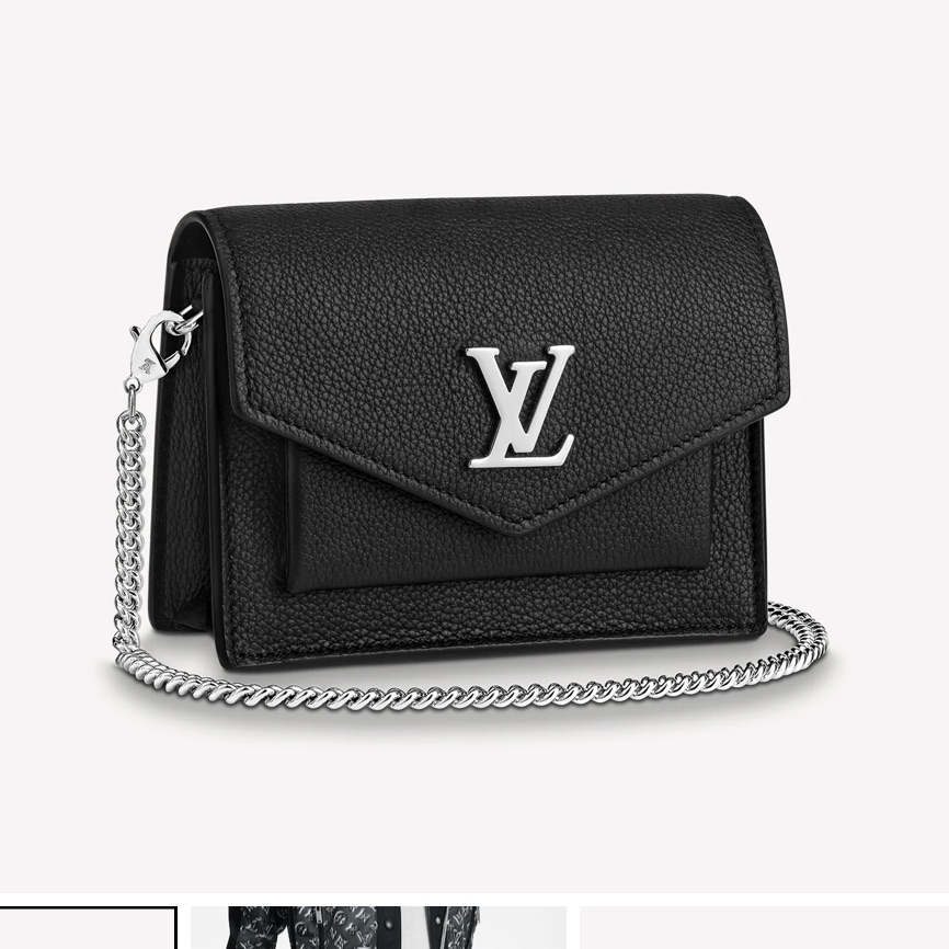 Louis Vuitton Mini Mylockme Chain Pochette, Black, One Size